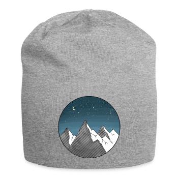Mountain starry sky - Jersey Beanie - heather grey - Front