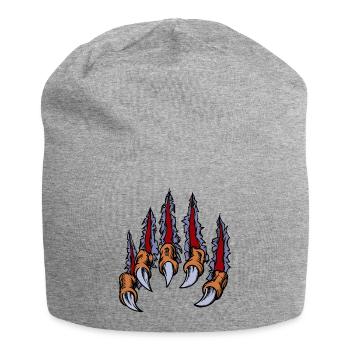 Tier Krallen - Jersey-Beanie - Grau meliert - Vorne