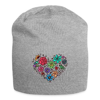 Natur Herz Naturliebhaber - Jersey-Beanie - Grau meliert - Vorne