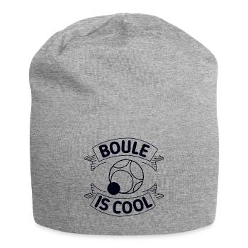 Boule is cool Spiel Petanque Boules Boulekugel - Jersey-Beanie - Grau meliert - Vorne