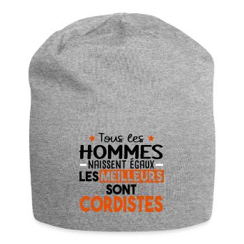 Cordiste Métier Corde Humour Cadeau Escalade Noël - Bonnet en jersey - gris chiné - Devant