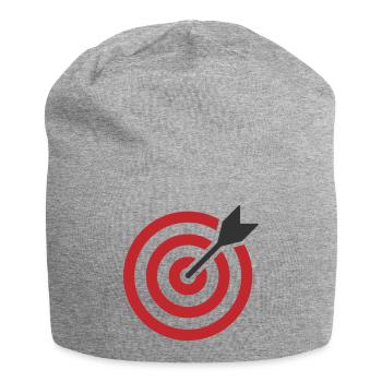 Bullseye Arrow Target - Jersey Beanie - heather grey - Front