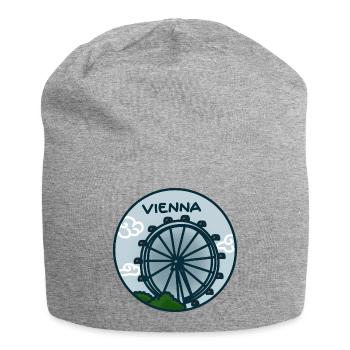 Riesenrad, Prater - Wien, Österreich - Jersey-Beanie - Grau meliert - Vorne