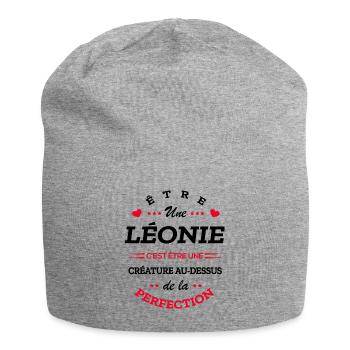LÉONIE PARFAITE - NOM LÉONIE - Bonnet en jersey - gris chiné - Devant