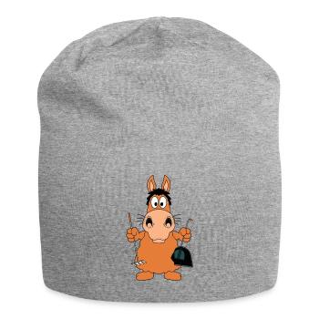 PFERD - PFERDESTALL AUSMISTEN - ABÄPPELN - Jersey-Beanie - Grau meliert - Vorne