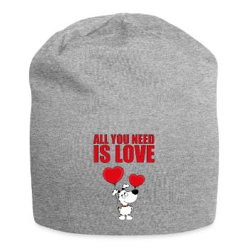 HUND - ALL YOU NEED IS LOVE - Jersey-Beanie - Grau meliert - Vorne