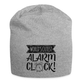 World's Cutest Alarm Clock - Jersey Beanie - heather grey - Front