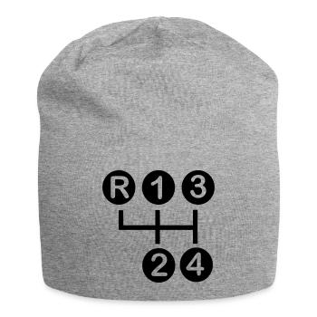Getriebe 4-Gang - Jersey-Beanie - Grau meliert - Vorne