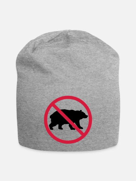Bouclier interdit d’ours - Bonnet en jersey - gris chiné