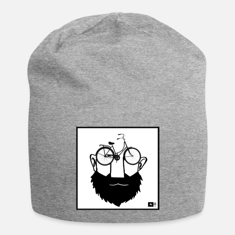 fahrrad brille - Jersey-Beanie - Grau meliert