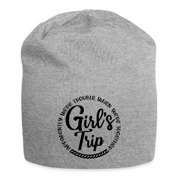 Voyage de fille Cool Girls Voyage Week-end Cadeau de vacances - Bonnet en jersey - gris chiné - Devant