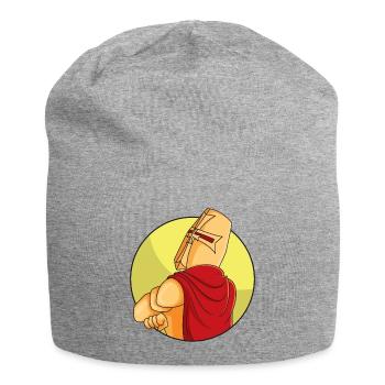 Stubborn Crusader - Jersey Beanie - heather grey - Front