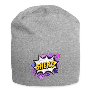 Shero - the heroine - Jersey Beanie - heather grey - Front