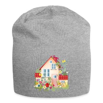 colorful villa with lush garden - A dream house - Jersey Beanie - heather grey - Front