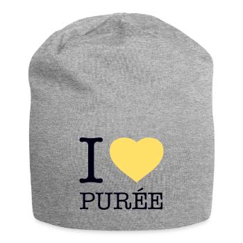 J’AIME LA PURÉE Pommes de terre Purée de pommes de terre - Bonnet en jersey - gris chiné - Devant