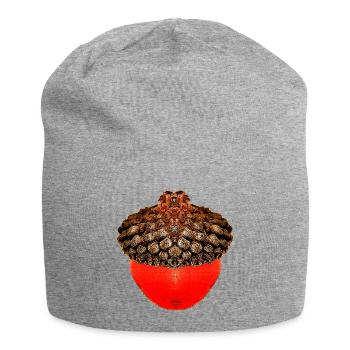 schöne Herbstdrucke, Eichelfoto, unisex herbst - Jersey-Beanie - Grau meliert - Vorne
