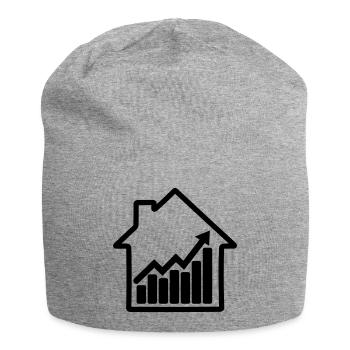 Graphique boursier pour le marché du logement - Bonnet en jersey - gris chiné - Devant