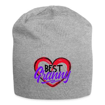 Déclaration de grand-mère Grand-mère Meilleure grand-mère Grand-mère préférée - Bonnet en jersey - gris chiné - Devant