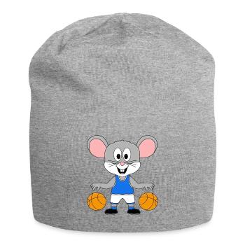 BASKETBALL - MAUS - SPORT - TIER - KIND - BABY - Jersey-Beanie - Grau meliert - Vorne