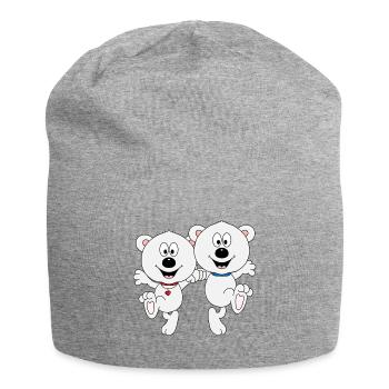 EISBÄREN - TANZEN - LIEBE - TANZPAAR - TIERE - Jersey-Beanie - Grau meliert - Vorne