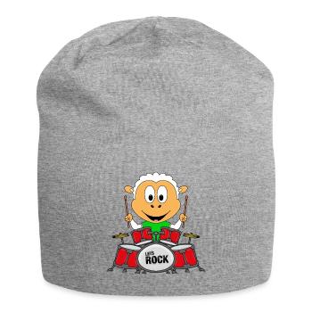 SCHAF - SCHLAGZEUG - MUSIK - MUSIKER - ROCK - Jersey-Beanie - Grau meliert - Vorne