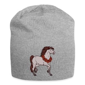 Cool Horses Gallop Icelandic Horses Horse Fan - Jersey Beanie - heather grey - Front