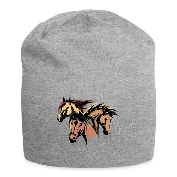 Horses Stallion Icelandic Horses Horse Love Icelanders - Jersey Beanie - heather grey - Front