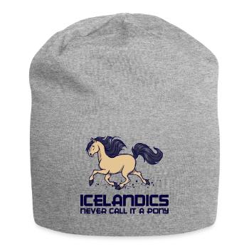 Islandpferde Statement Pferde Araber Galopp - Jersey-Beanie - Grau meliert - Vorne