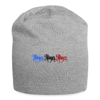 Icelandic Horses Gallop Horses Stallion Horse Fan - Jersey Beanie - heather grey - Front