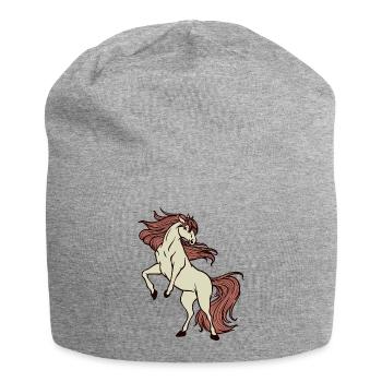 Icelandic Horses Gallop Horse Fan Horse Love Horses - Jersey Beanie - heather grey - Front