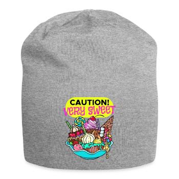 Cupcake Nachspeise Statement Naschen Süßigkeiten - Jersey-Beanie - Grau meliert - Vorne