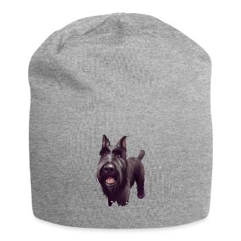 Mittelschnauze Standard Schnauzer Illustration de chien - Bonnet en jersey - gris chiné - Devant