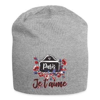 Plaques de rue Paris - Bonnet en jersey - gris chiné - Devant