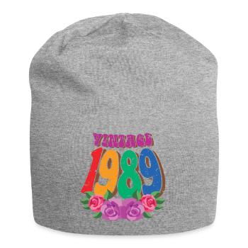 Jahrgang 1989 35. Geburtstag für Frauen 35 Jahre alt - Jersey-Beanie - Grau meliert - Vorne