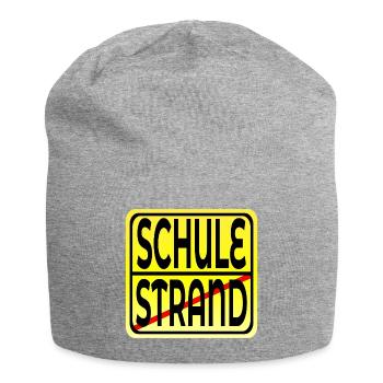 Ferienende Schulanfang - Jersey-Beanie - Grau meliert - Vorne