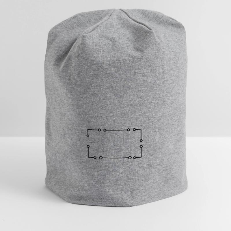 Black Electron Frame Rectangular Jersey Beanie