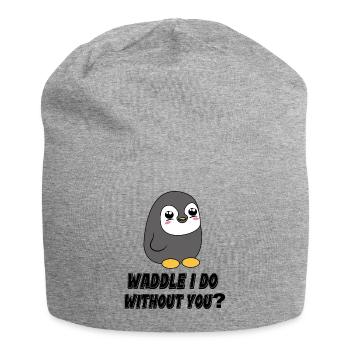 Cold Bird Statement Animal Penguin South Pole - Jersey Beanie - heather grey - Front