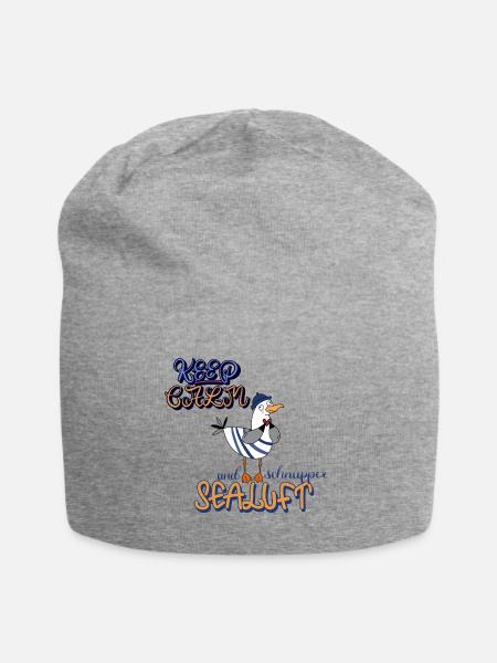 Keep calm and schnupper Sealuft - Jersey-Beanie - Grau meliert
