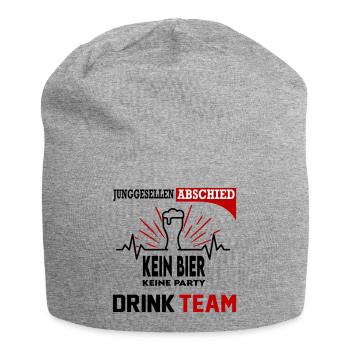 Junggesellenabschied Bier Drink Team Party Saufen - Jersey-Beanie - Grau meliert - Vorne