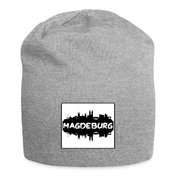 Magdebourg Allemagne Skyline Silhouette Voyage Souven - Bonnet en jersey - gris chiné - Devant
