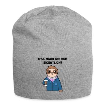 Urwaldbewohner Statement Faultier Relax Säugetier - Jersey-Beanie - Grau meliert - Vorne