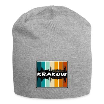 Krakau Polen Skyline Silhouette Reise Souvenir - Jersey-Beanie - Grau meliert - Vorne