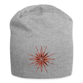 étoile Rostroter étincelante et rayonnante - Bonnet en jersey - gris chiné - Devant