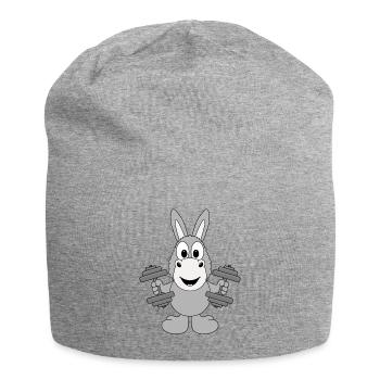 ESEL - FITNESS - BODYBUILDING - GEWICHTHEBER - Jersey-Beanie - Grau meliert - Vorne