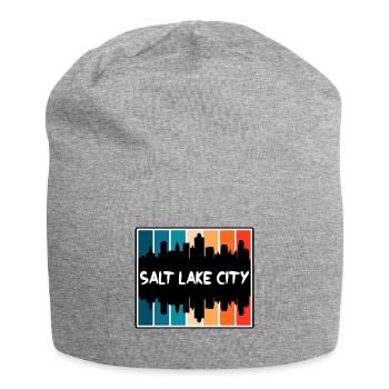 Salt Lake City Utah États-Unis Skyline Silhouette Voyage - Bonnet en jersey - gris chiné - Devant