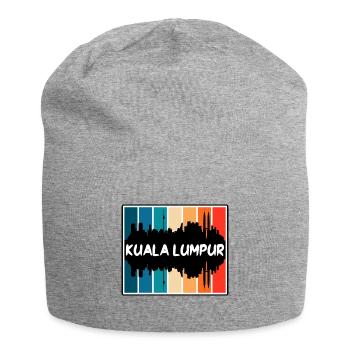 Kuala Lumpur Malaysia Skyline Silhouette Reisen So - Jersey-Beanie - Grau meliert - Vorne