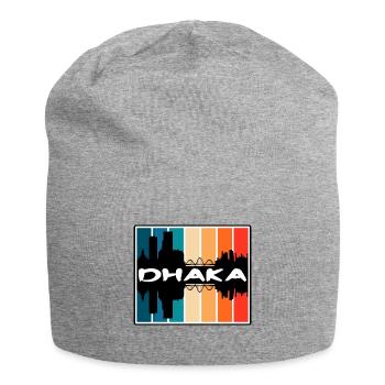 Dhaka Bangladesh Skyline Silhouette Travel Souveni - Jersey Beanie - heather grey - Front