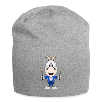 ZIEGE - ZAUBERER - ZAUBERN - MAGIE - TIER - Jersey-Beanie - Grau meliert - Vorne