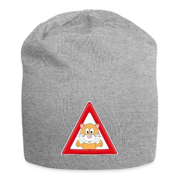 ACHTUNG HAMSTER - TIER - TIERISCH - Jersey-Beanie - Grau meliert - Vorne