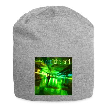 Es ist nicht das Ende Neon Tunnel - Jersey-Beanie - Grau meliert - Vorne